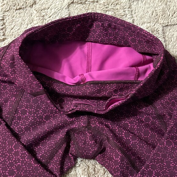 RARE Lululemon Reflective Tight Stuff Tights Star Pixel Raspberry Bordeaux 2 - Picture 7 of 9